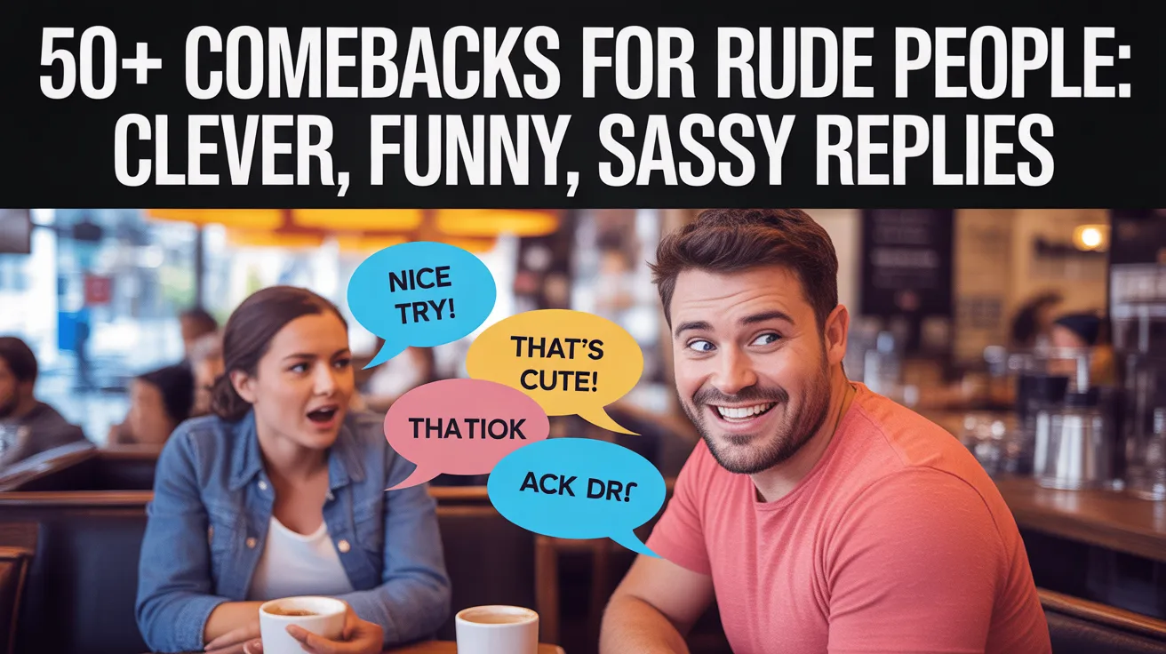 mebacks for Rude People Clever Funny, Sassy Replies