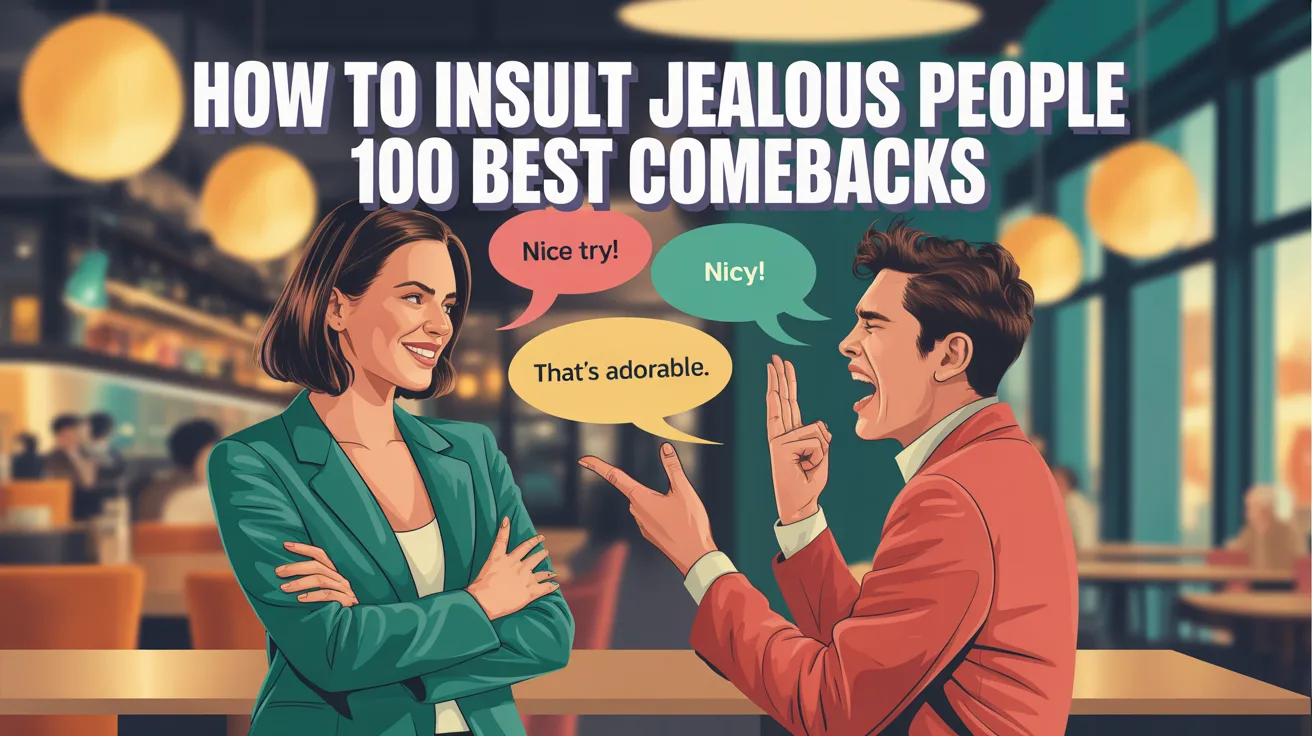 How To Insult Jealous People 100 Best Comebacks