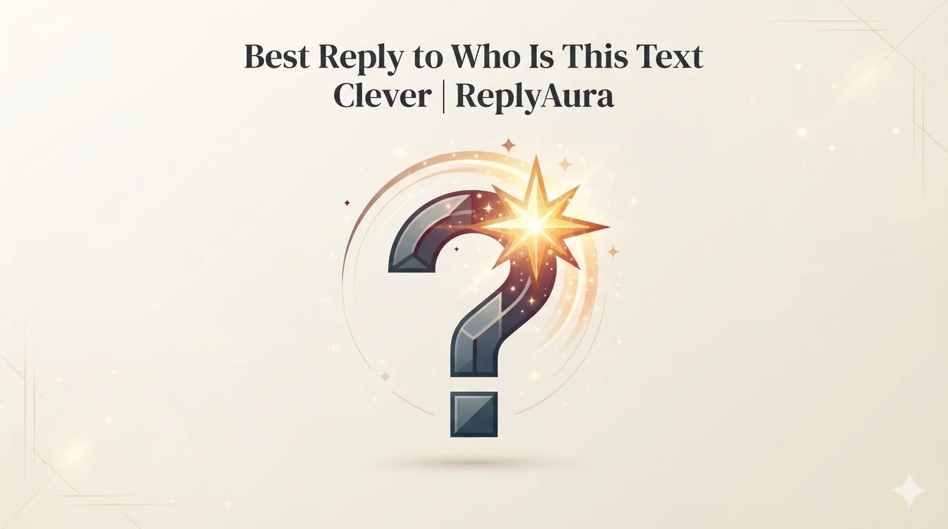 Best Reply to âWho Is Thisâ Text Clever 2026