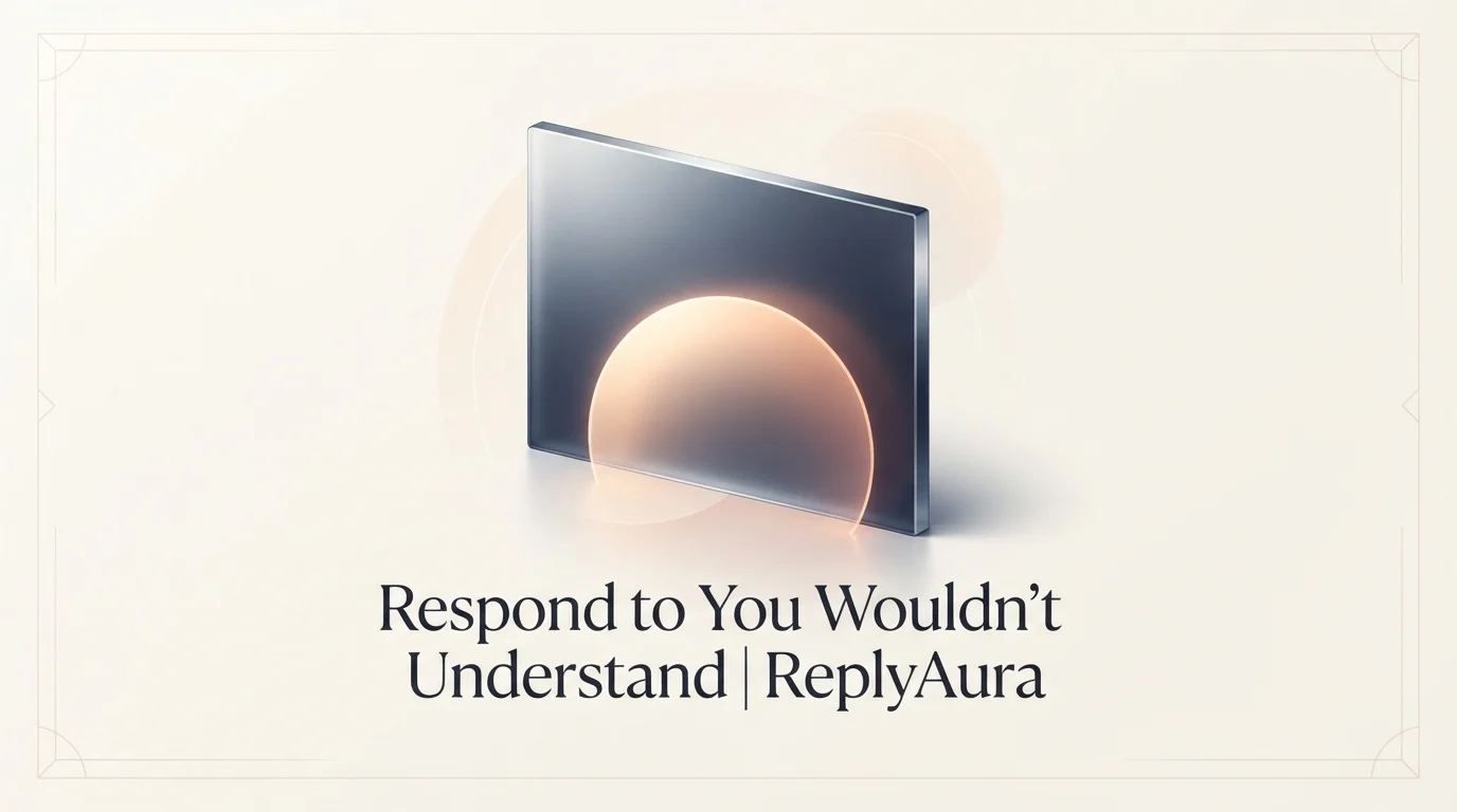 Reply to You Wouldnât Understand 2026