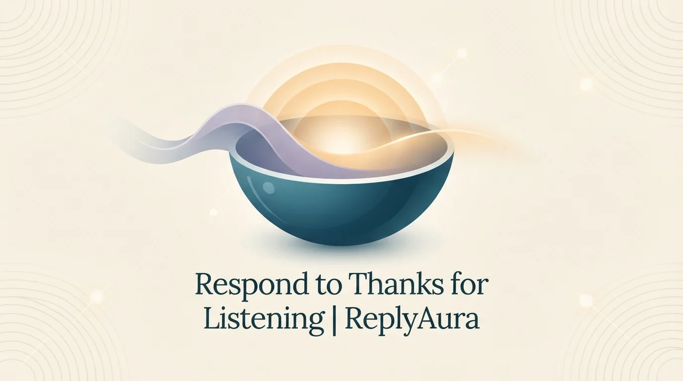Respond to Thanks for Listening 2026